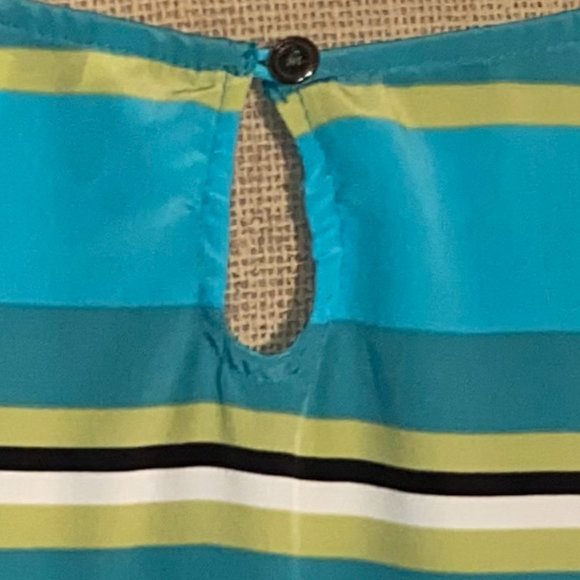 Croft & Barrow Aquatic Colors Stripe blouse - Picture 6 of 7